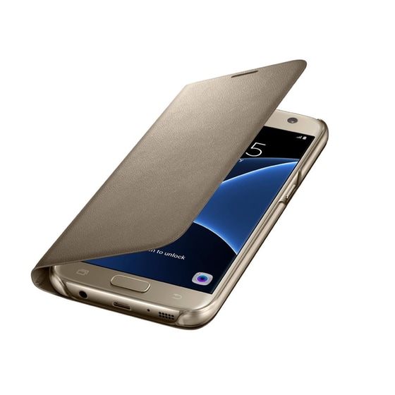 ΘΗΚΗ ΚΙΝ SAMSUNG S7 LED VIEW COVER GOLD image 3