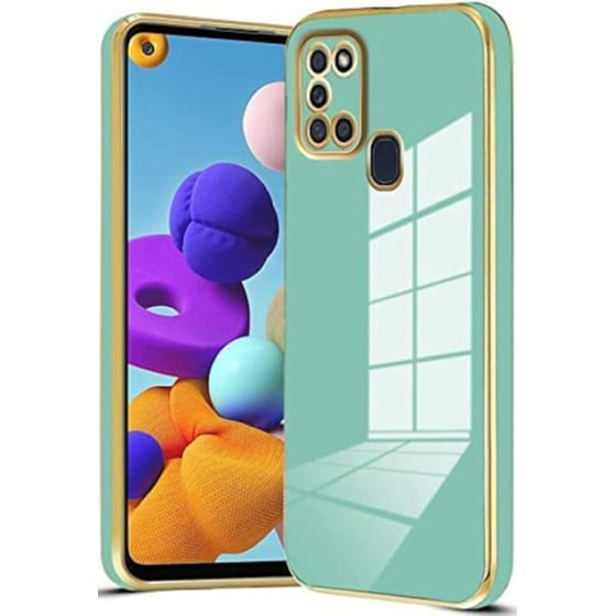 Θήκη Samsung Galaxy A21s - Bodycell Gold Plated - Mint Green image 0