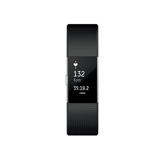 Activity Tracker FitBit Charge 2 HR Large Μαύρο/Ασημί image 1