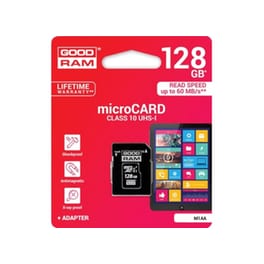 Κάρτα μνήμης microSD 128GB Class 10 GoodRam με αντάπτορα