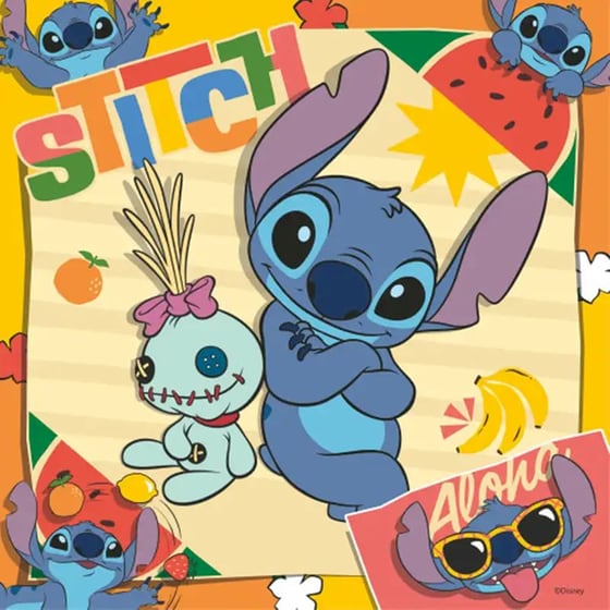 Παιδικό Παζλ Ravensburger Disney Stitch (3x49 Κομμάτια) image 3