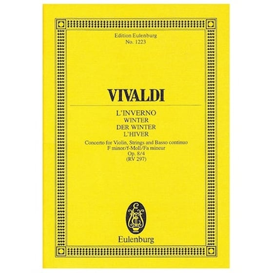 Vivaldi - L' Inferno Winter In F Minor Op.8/4 [pocket Score] image 0
