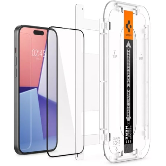 Προστατευτικό Οθόνης Apple iPhone 15 - Spigen EZ Fit GLAS.tR 2τμχ image 1