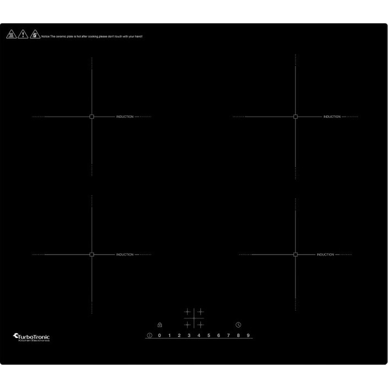 TURBOTRONIC TT-IC4 59cm Μαύρο Εστία Επαγωγική Αυτόνομη