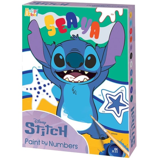 Σετ Ζωγραφικής HappiHobbi Paint By Numbers Stitch image 0