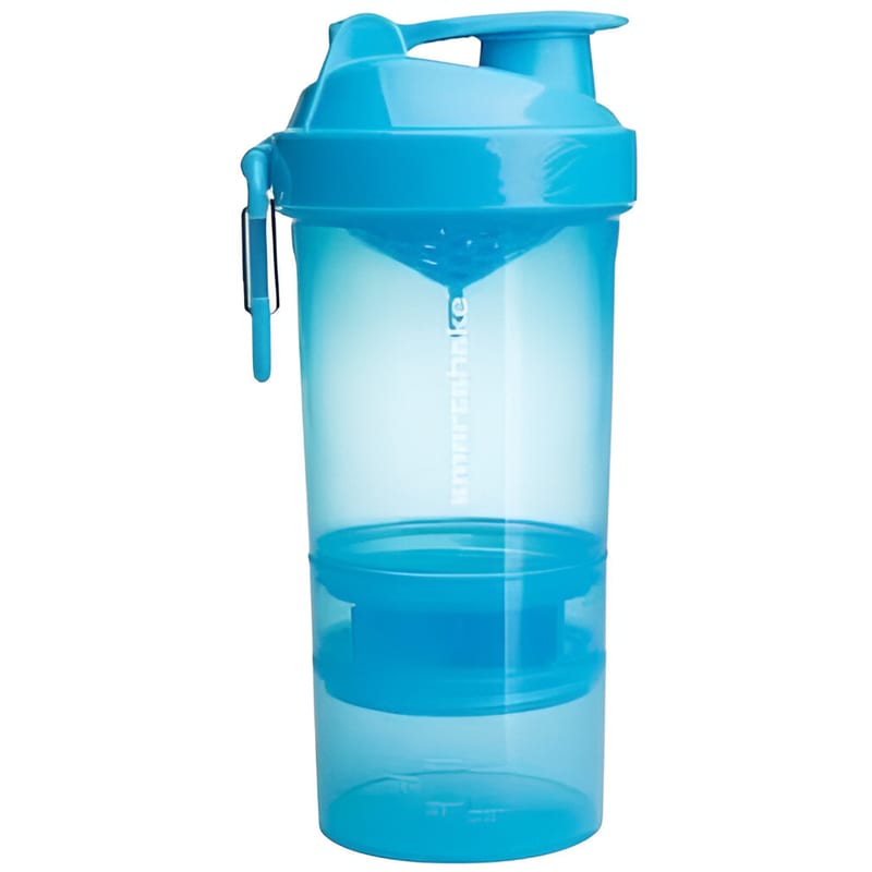 SMARTSHAKE Παγούρι Shaker Smartshake 600ml Πλαστικό Neon Blue