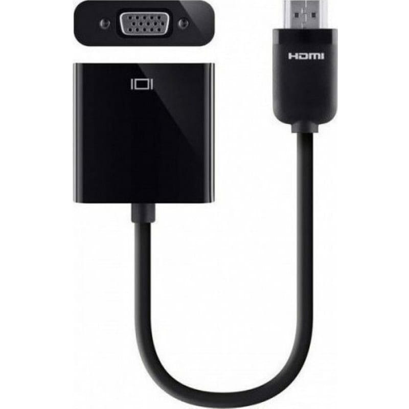 Μετατροπέας Powertech CAB-H071 HDMI Male σε VGA Female - Black