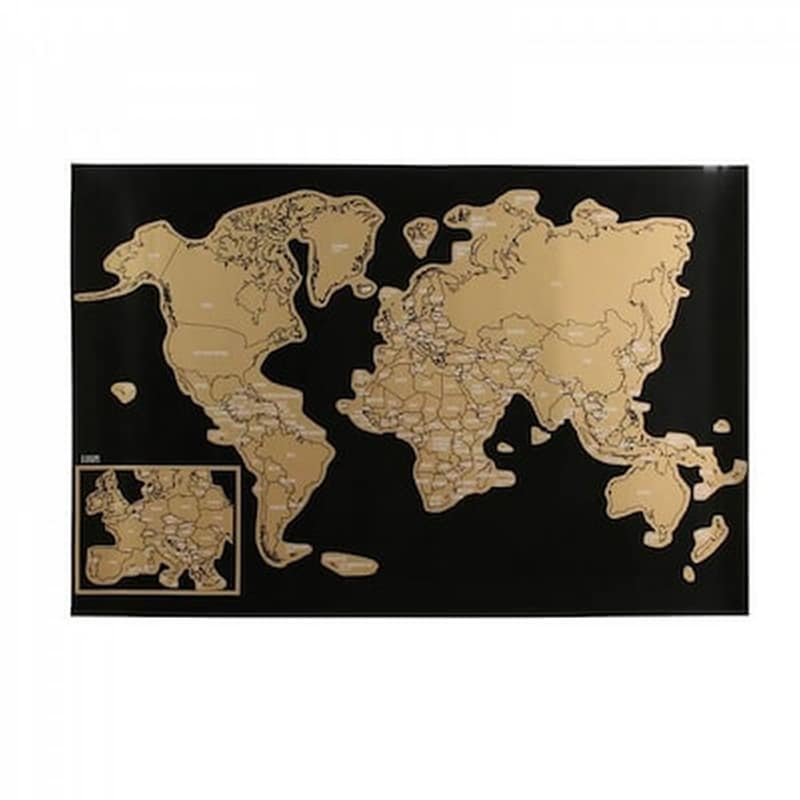 Deluxe Ξυστός Παγκόσμιος Χάρτης 60×40εκ. – Εκεί Που Έχω Ταξιδέψει Εγώ!