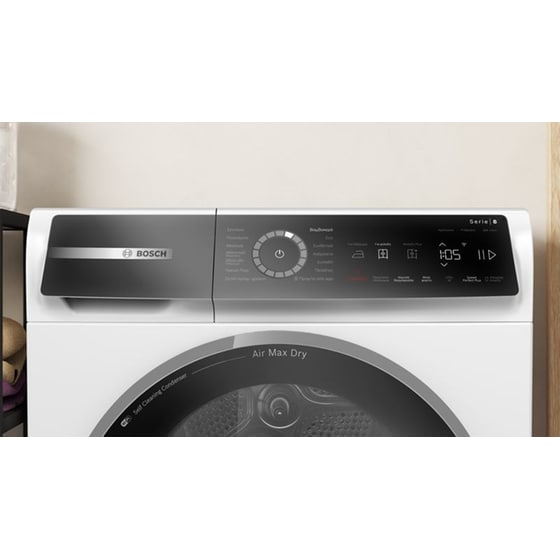 BOSCH WRB247D0GR 9 kg με Αντλία Θερμότητας Λευκό Στεγνωτήριο Ρούχων image 6