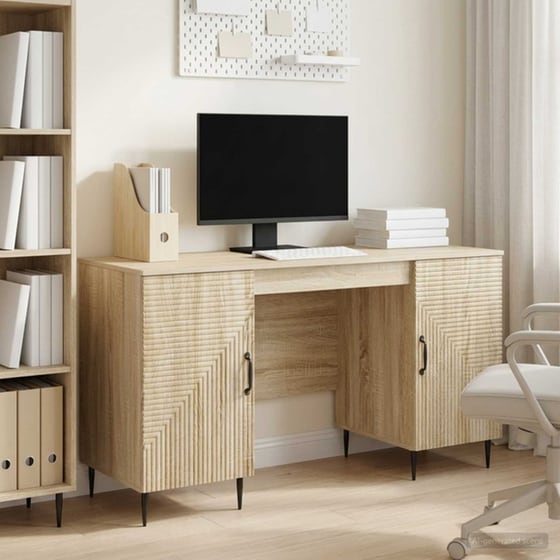 Γραφείο VidaXL από Επεξεργασμένο Ξύλο 142,5x50x75 cm - Sonoma Δρυς image 2