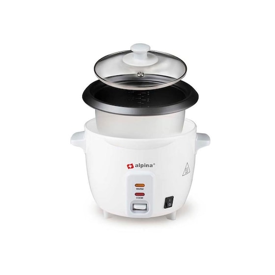 Παρασκευαστής Ρυζιού Rice Cooker 300w 18x21x21 Cm Χωρητικότητας 0.6l, Alpina image 2