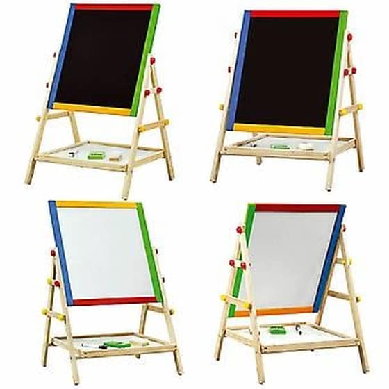 Ξύλινος Πίνακας Ζωγραφικής Διπλής Όψεως Multifunctional Wooden Easel image 3