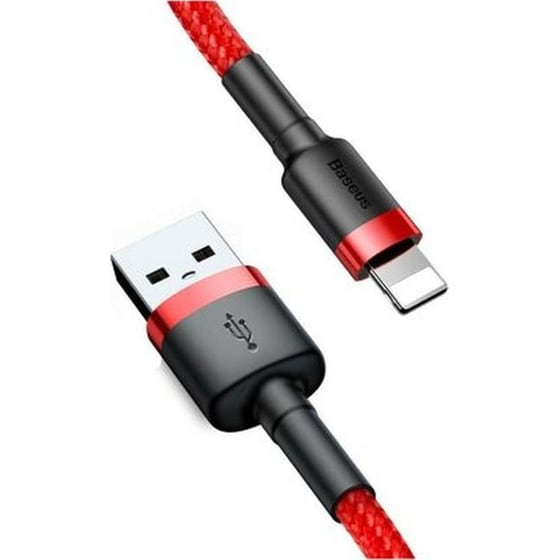 Καλώδιο φόρτισης Baseus Braided USB-A σε Lightning 2m - Κόκκινο image 0