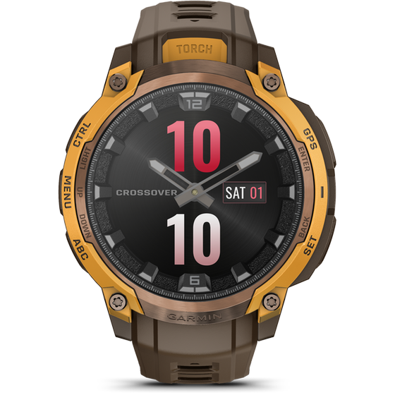 Smartwatch Garmin Instinct Crossover AMOLED 47mm - Bronze & Sunburst with Cocoa image 0