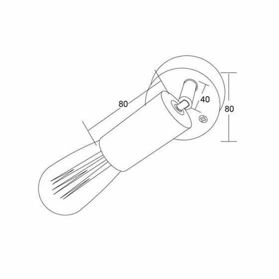 Σποτ Μονόφωτο Aca Mohicans Sut1911pwh Μεταλλικό - Λευκό image 1