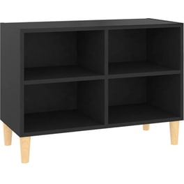 Έπιπλο Τηλεόρασης VidaXL από Μασίφ 69.5x30x50cm  - Μαύρο
