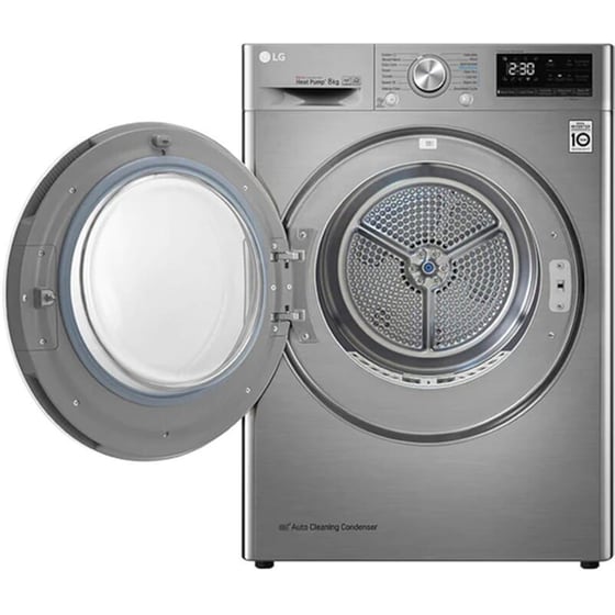 LG RC80V9EV2W 8 kg με Αντλία Θερμότητας Inox Στεγνωτήριο Ρούχων image 1
