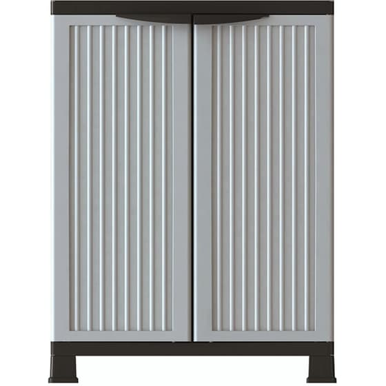 Ντουλάπι VidaXL Πλαστικό 68x39x92 cm - Γκρι/Καφέ image 2