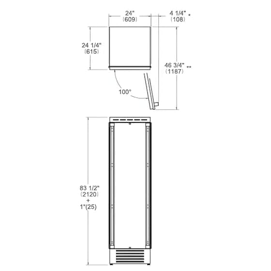 BERTAZZONI WC605BRP2T για 80 Μπουκάλια Λευκό Πλήρως Εντοιχιζόμενος Συντηρητής Κρασιών image 1