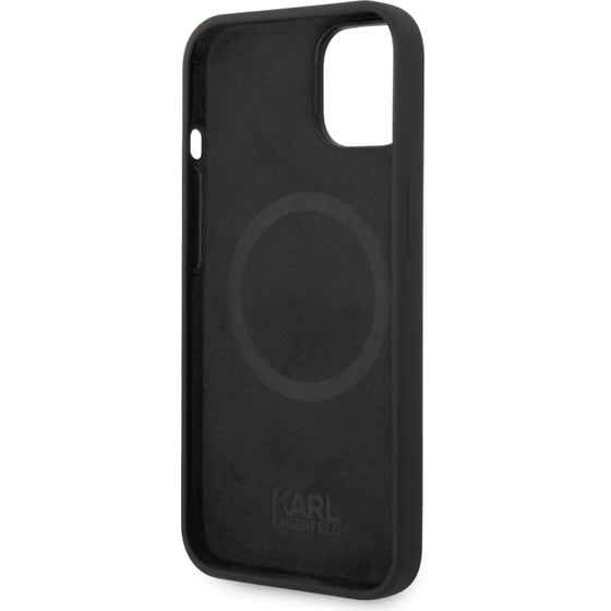 Θήκη Apple iPhone 14 Plus - Karl Lagerfeld Silicone Case Karl+Choupette - Black image 6