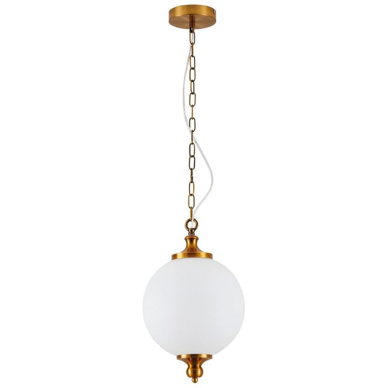 HOMELIGHTING Φωτιστικό Οροφής Μονόφωτο Homelighting Locke από Γυαλί/Μέταλλο Φ25x40-120 cm - Λευκό/Χρυσό
