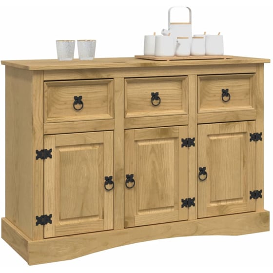 Μπουφές Μεξικάνικο Στυλ Corona 132 x 43 x 78 εκ. VidaXL Ξύλο Πεύκου - Καφέ image 1