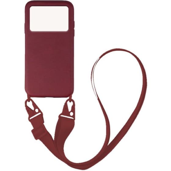 Θήκη Xiaomi Poco M4 Pro 4G - My Colors Carryhang Liquid Silicone Strap - Μπορντό image 0