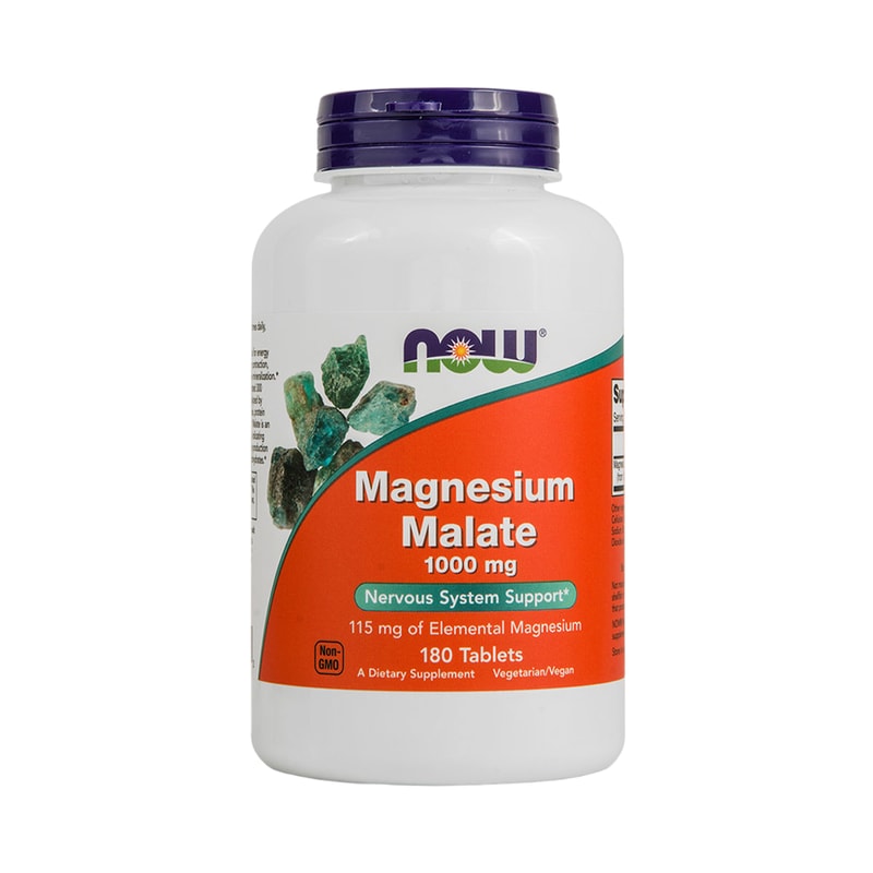 Μέταλλα Now Magnesium Malate 1000mg - 180 ταμπλέτες