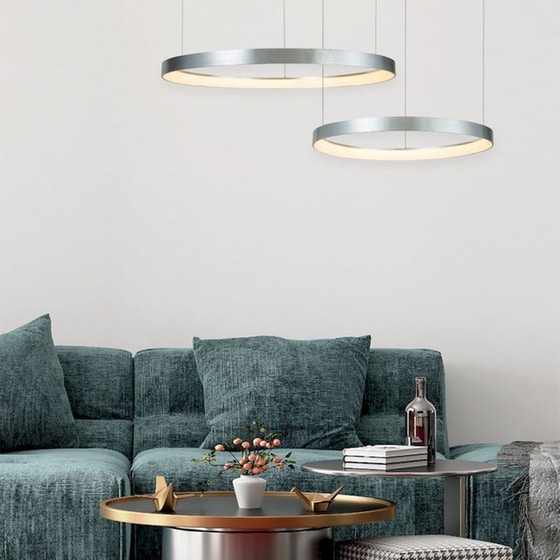 Φωτιστικό Οροφής Led Dimmable Homelighting Amaya 77-8144 από Αλουμίνιο - Ασημί image 1