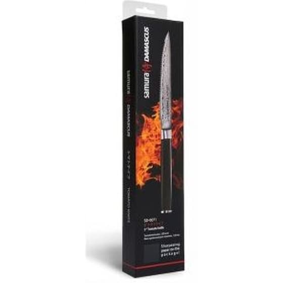 Μαχαίρι Ξεφλουδίσματος Samura Damascus από Δαμασκηνό Ατσάλι 12 cm - Ασημί image 2