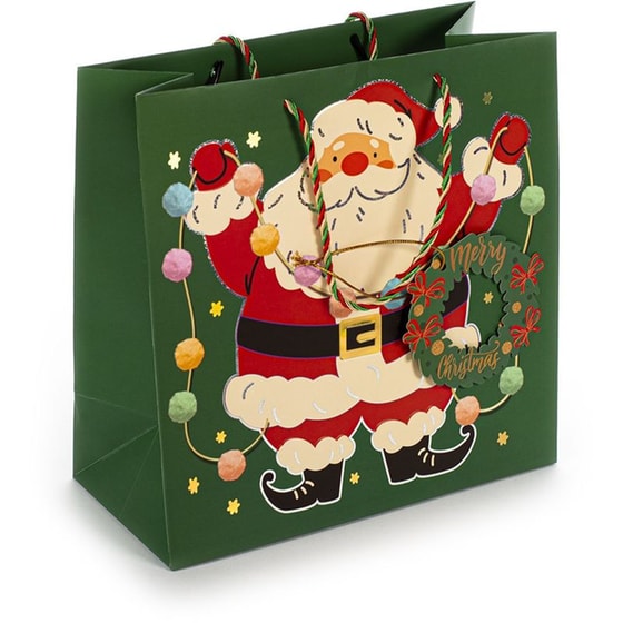 Σακούλα Δώρου Tri-Coastal Santa Pom Pom Rope Medium image 1