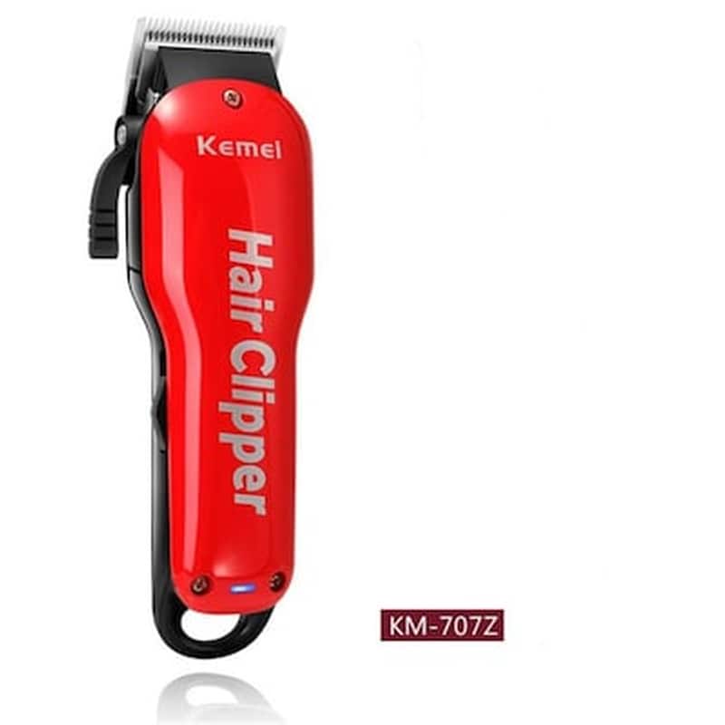 KEMEI KM-707Z Κουρευτική Μηχανή Επαναφορτιζόμενη Κόκκινο