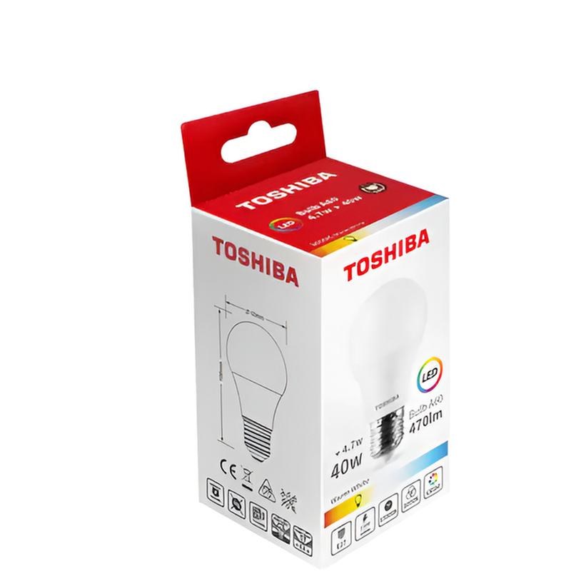 TOSHIBA Λάμπα LED Toshiba A60 E27 4.7W 3000K - Θερμό Λευκό
