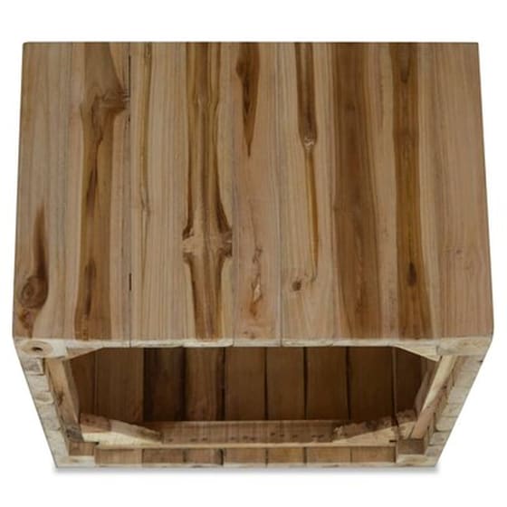Τραπεζάκι Σαλονιού VidaXL από Ξύλο Teak 50x50x35cm - Καφέ image 5