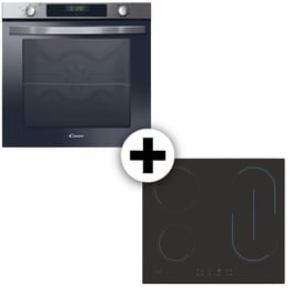 CANDY FXIDC X615 & CH64BVT 80 Lt Inox Eντοιχιζόμενο Σετ Φούρνος και Εστία