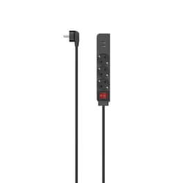 Πολύπριζο Hama 223182 3 Θέσεων & 2x Usb 1.4m - Μαύρο