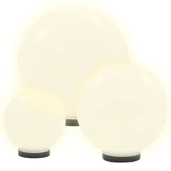 Vidaxl Φωτιστικά Μπάλα Led 3 Τεμ Σφαιρικά 20/30/40 Εκ. Ακρυλικά (pmma) image 3