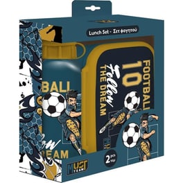 Σετ Φαγητού Must Φαγητοδοχείο 800ml με Παγούρι 500ml Football