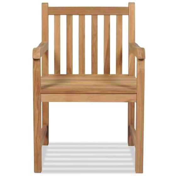 Καρέκλες Κήπου Vidaxl από Μασίφ Ξύλο Teak 2 Τεμ. 58x60x90cm - Καφέ image 3