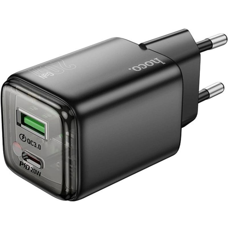Φορτιστής Πρίζας Hoco N52 Monsoon USB-C 20W - Black
