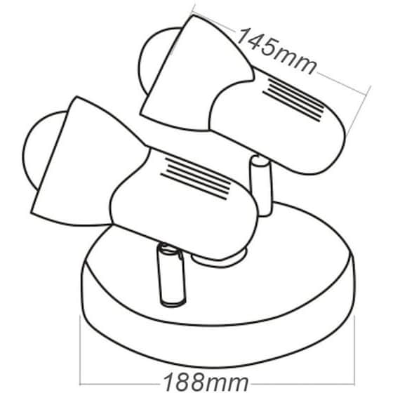 Σποτ Δίφωτο Aca Smu632pw Μεταλλικό - Λευκό image 1
