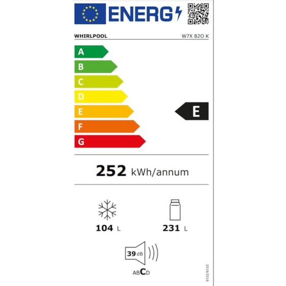 WHIRLPOOL W7X 82O K No Frost 335 Lt Μαύρο Ψυγειοκαταψύκτης image 10