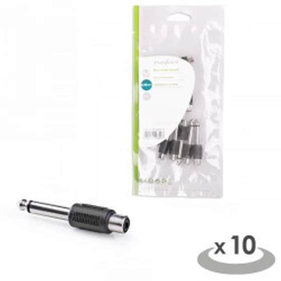 Αντάπτορας Goobay 2x Coaxial male σε Coaxial female 10τμχ Λευκό image 0