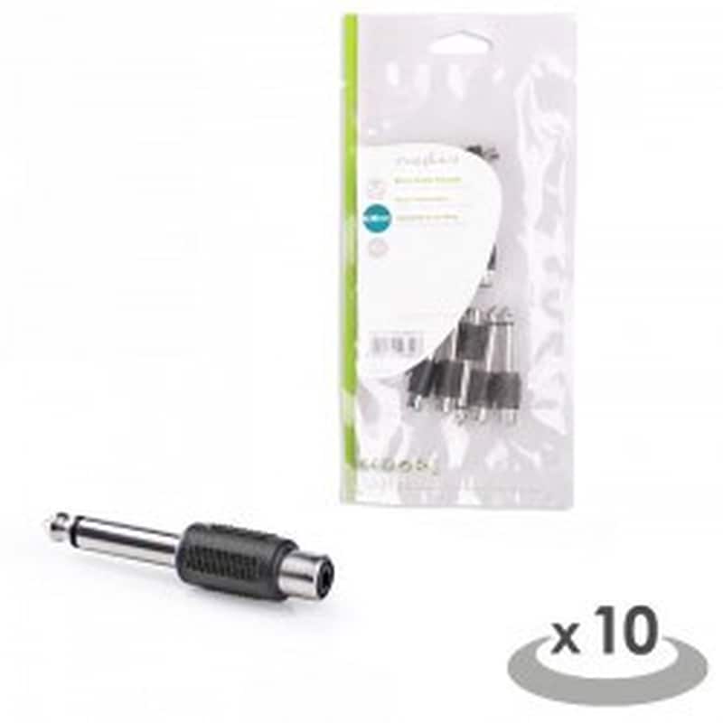 Αντάπτορας Goobay 2x Coaxial male σε Coaxial female 10τμχ Λευκό