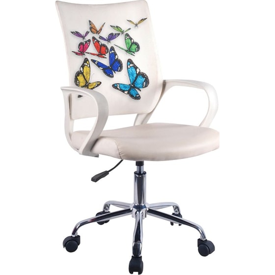 Καρέκλα Γραφείου ArteLibre Asenath από Δερματίνη - Λευκή image 0