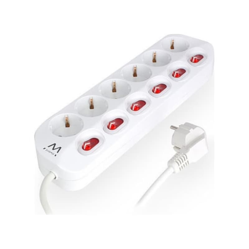 EWENT Πολύπριζο Ewent EW3933 6 Θέσεων 1.5m - Λευκό