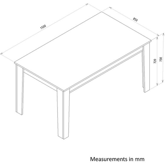 Τραπέζι 24Mall Procida Ορθογώνιο από Μοριοσανίδα 150x85x73.8 cm - Καφέ image 8