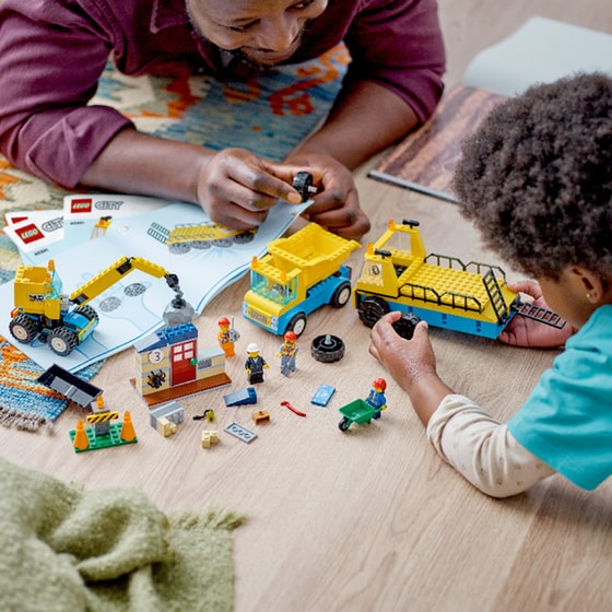 LEGO® City Construction Trucks and Wrecking Ball Crane (60391) image 4