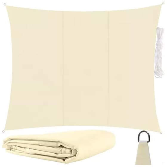 Πανί Σκίασης Αδιάβροχο Τετράγωνο Gardlov από Πολυεστέρα 4x3 m - Μπεζ image 0