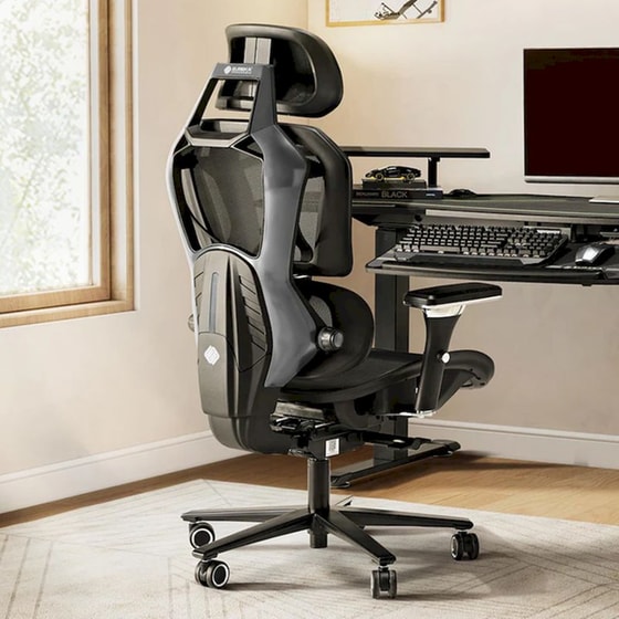 Καρέκλα Gaming Εργονομική Eureka Ergonomic Typhon ERK-GC05-GY Υφασμάτινη - Μαύρη image 1
